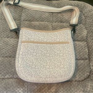 Elegant Cream Leopard Crossbody Bag